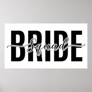 Chic Bride Squad Bachelorette Poster