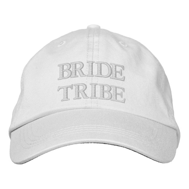Chic Bride Tribe blush pink white Embroidered Hat (Front)
