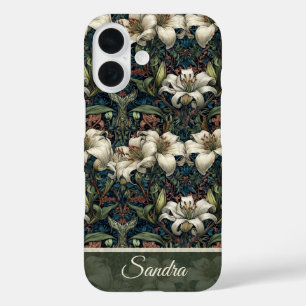 Chic Bridesmaid Gift Lilies Floral Custom iPhone 16 Case