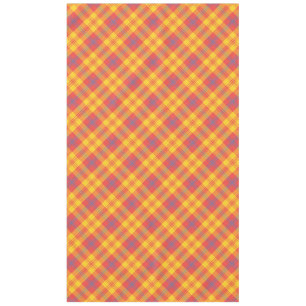 Chic Bright Red, Yellow and Blue Plaid Tablecloth
