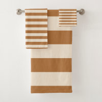 Chic Bronze Off-White Striped pattern