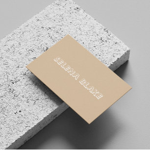 Chic Brown and White Design Business Card