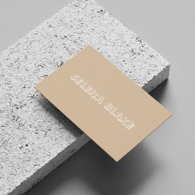 Chic Brown and White Design Business Card (Creator Uploaded)