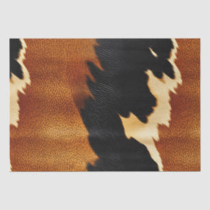 Chic Brown Black Cream Western Cowhide Tissue Paper