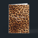 Chic Brown Black Leopard Print Birthday Card<br><div class="desc">Chic Brown Black Leopard Print Birthday or any occasion</div>