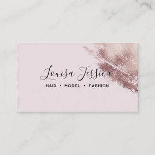 Chic Brush Stroke Faux Gold Business Card