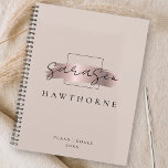Chic Brush Stroke Faux Rose Gold Elegant Monogram Planner<br><div class="desc">Chic Brush Stroke Faux Rose Gold Elegant Monogram Planner. Easy to customise elegant script monogram typography paired with classic serif font design. Perfect Christmas or birthday monogrammed gift idea!</div>