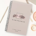 Chic Brush Stroke Faux Rose Gold Elegant Monogram Planner<br><div class="desc">Chic Brush Stroke Faux Rose Gold Elegant Monogram Planner. Easy to customise elegant script monogram typography paired with classic serif font design. Perfect Christmas or birthday monogrammed gift idea!</div>