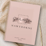 Chic Brush Stroke Faux Rose Gold Elegant Monogram Planner<br><div class="desc">Chic Brush Stroke Faux Rose Gold Elegant Monogram Planner. Easy to customise elegant script monogram typography paired with classic serif font design. Perfect Christmas or birthday monogrammed gift idea!</div>