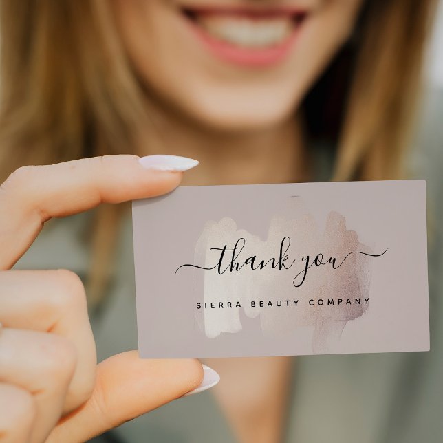 Chic Brush Stroke | Small Business Thank You Card (Creator Uploaded)