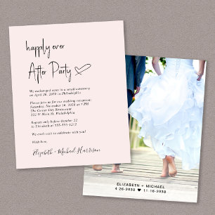 Chic Budget Photo Wedding Reception Invitation