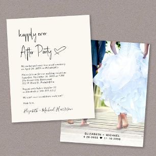 Chic Budget Photo Wedding Reception Invitation