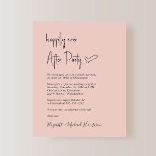 Chic Budget Wedding Reception Invitation