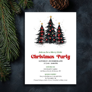 Chic Buffalo Check Festive Party Digital Invite