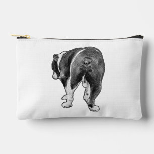 Chic Bulldog Lines with Snowy Specks Accessory Pouch