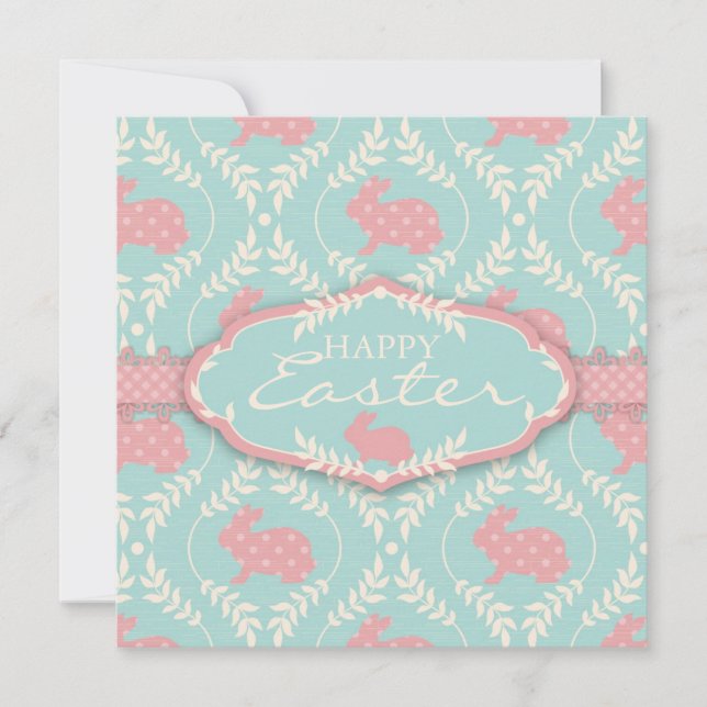 Chic Bunny Invitation Square (Front)