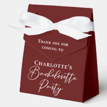 Chic Burgundy Bachelorette Party Personalised