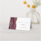 Chic Burgundy Gold Agate Wedding Table Place Card