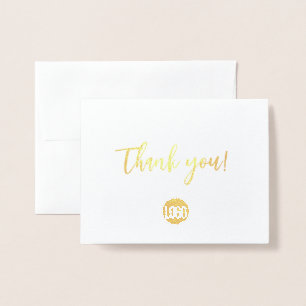 Chic Business gold logo Customer Thank you Foil Card