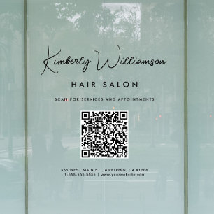 Chic Business Name Signature Script QR Code