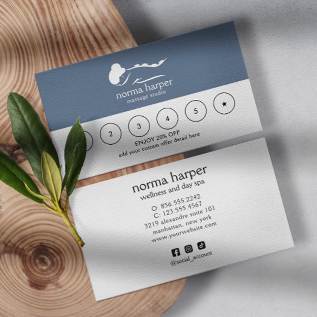 CHIC Business Reward 6 Punch Logo DUSTY PINK Loyalty Card (Creator Uploaded)