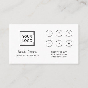 CHIC Business Reward 6 Punch Logo white PINK  Card