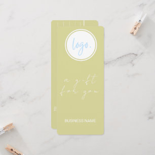 CHIC BUTTER YELLOW BUSINESS LOGO GIFT CERTIFICATE