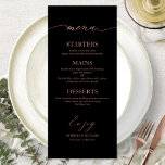 Chic Calligraphy 4x9 Wedding Menu Card For Plate<br><div class="desc">A simple chic calligraphy wedding menu card. I do offer a free customisation service,  if you have any questions or special requests,  please feel free to contact me.</div>