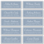 Chic Calligraphy Blue Guest Address Labels<br><div class="desc">Easy to personalise, names and addresses / individual wedding address label stickers for guests. These chic, modern and simple wedding guest address labels feature your guest names in white elegant handwritten script calligraphy and modern typography on a vintage blue background. Simply add your individual wedding guest names and address. Exclusively...</div>