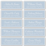 Chic Calligraphy Blue Guest Address Labels<br><div class="desc">Easy to personalise, names and addresses / individual wedding address label stickers for guests. These chic, modern and simple wedding guest address labels feature your guest names in white elegant handwritten script calligraphy and modern typography on a rendez vous blue background. Simply add your individual wedding guest names and address....</div>