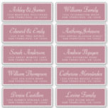 Chic Calligraphy Cassis Guest Address Labels<br><div class="desc">Easy to personalise, names and addresses / individual wedding address label stickers for guests. These chic, modern and simple wedding guest address labels feature your guest names in white elegant handwritten script calligraphy and modern typography on a purple cassis background. Simply add your individual wedding guest names and address. Exclusively...</div>