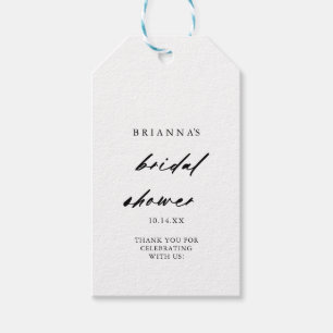 Chic Calligraphy Elegant Bridal Shower Gift Tags