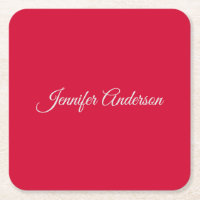 Chic Calligraphy Elegant Cherry Red Personalised