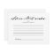 Chic Calligraphy Elegant Wedding Advice Card