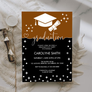 Chic Calligraphy Graduation Party Invitation