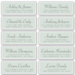 Chic Calligraphy Green Guest Address Labels<br><div class="desc">Easy to personalise, names and addresses / individual wedding address label stickers for guests. These chic, modern and simple wedding guest address labels feature your guest names in off-black elegant handwritten script calligraphy and modern typography on a pastel green background. Simply add your individual wedding guest names and address. Exclusively...</div>