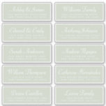 Chic Calligraphy Green Guest Address Labels<br><div class="desc">Easy to personalise, names and addresses / individual wedding address label stickers for guests. These chic, modern and simple wedding guest address labels feature your guest names in white elegant handwritten script calligraphy and modern typography on a pastel green background. Simply add your individual wedding guest names and address. Exclusively...</div>