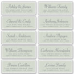 Chic Calligraphy Green Guest Address Labels<br><div class="desc">Easy to personalise, names and addresses / individual wedding address label stickers for guests. These chic, modern and simple wedding guest address labels feature your guest names in off-black elegant handwritten script calligraphy and modern typography on a pastel green background. Simply add your individual wedding guest names and address. Exclusively...</div>