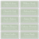 Chic Calligraphy Green Guest Address Labels<br><div class="desc">Easy to personalise, names and addresses / individual wedding address label stickers for guests. These chic, modern and simple wedding guest address labels feature your guest names in white elegant handwritten script calligraphy and modern typography on a laurel green background. Simply add your individual wedding guest names and address. Exclusively...</div>