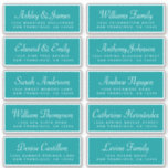 Chic Calligraphy Green Guest Address Labels<br><div class="desc">Easy to personalise, names and addresses / individual wedding address label stickers for guests. These chic, modern and simple wedding guest address labels feature your guest names in white elegant handwritten script calligraphy and modern typography on a viridian green background. Simply add your individual wedding guest names and address. Exclusively...</div>