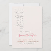 Chic Calligraphy Minimalist Bridal Shower