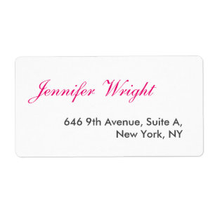 Chic calligraphy minimalist custom name adress