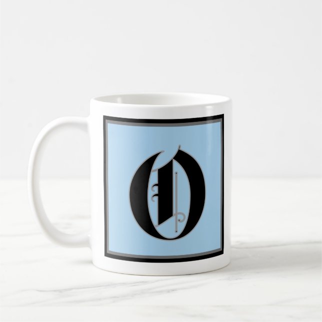 Chic Calligraphy Monogram Letter O Coffee Mug (Left)