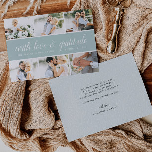 Chic Calligraphy   Photo Collage Wedding Thank You