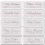 Chic Calligraphy Purple Guest Address Labels<br><div class="desc">Easy to personalise, names and addresses / individual wedding address label stickers for guests. These chic, modern and simple wedding guest address labels feature your guest names in off-black elegant handwritten script calligraphy and modern typography on a pastel purple background. Simply add your individual wedding guest names and address. Exclusively...</div>
