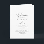 Chic Calligraphy Silver Folded Wedding Program<br><div class="desc">This chic calligraphy silver folded wedding program is perfect for a rustic wedding. The simple and elegant design features classic and fancy script typography in silver. Include a quote or short message,  order of service,  wedding party and thank you message.</div>