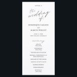 Chic Calligraphy Simple Elegant Wedding Program<br><div class="desc">Simple Wedding Program with "the wedding of" in calligraphy along with your wedding details and order of ceremony in black and white.  The backside has your wedding party and thank you message.  A minimalist design with chic typography for an elegant touch.</div>