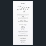 Chic Calligraphy Simple Elegant Wedding Program<br><div class="desc">Simple Wedding Program with "the wedding of" in calligraphy along with your wedding details and order of ceremony in black and white.  The backside has your wedding party and thank you message.  A minimalist design with chic typography for an elegant touch.</div>