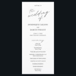 Chic Calligraphy Simple Elegant Wedding Program<br><div class="desc">Simple Wedding Program with "the wedding of" in calligraphy along with your wedding details and order of ceremony in black and white.  The backside has your wedding party and thank you message.  A minimalist design with chic typography for an elegant touch.</div>