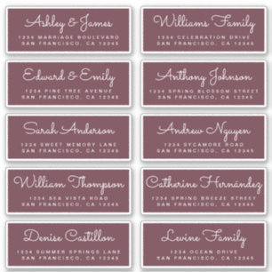 Chic Calligraphy Wedding Guest Address Labels
